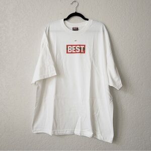 New Best x‎ Breezy Excursion White Best Striped Logo Size XXXL